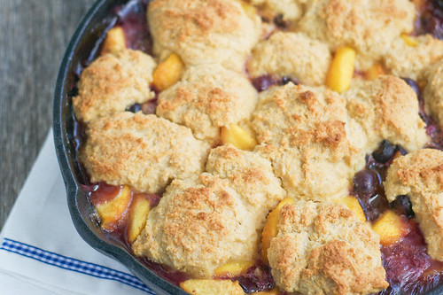 Nectarine Blueberry Cobbler