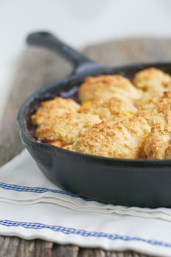 Nectarine Blueberry Cobbler