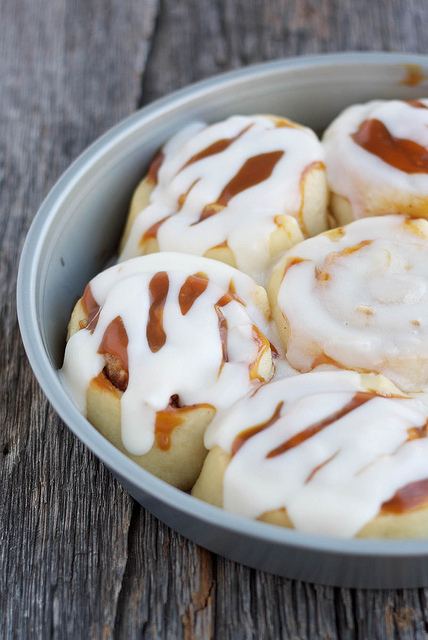 Caramel Apple Cinnamon Rolls