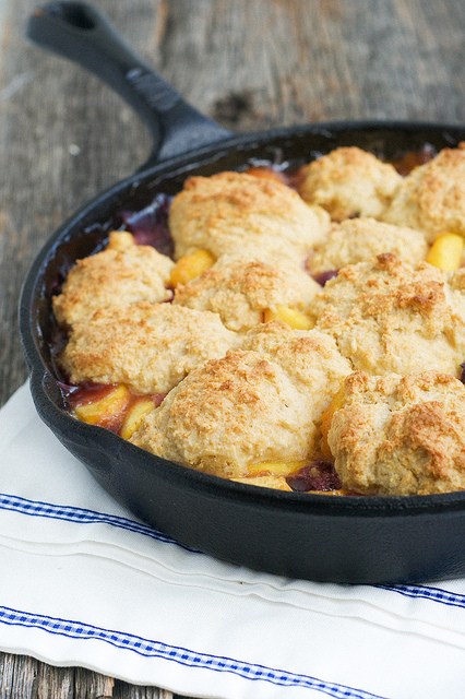 Nectarine Blueberry Cobbler