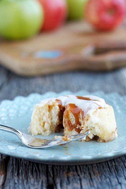 Caramel Apple Cinnamon Rolls